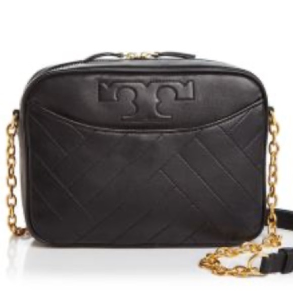 TORY BURCH Alexa quilted black leather bag - Picture 1 of 12